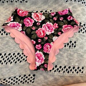 Target High-waisted Scalloped Floral Swimsuit Bottoms
